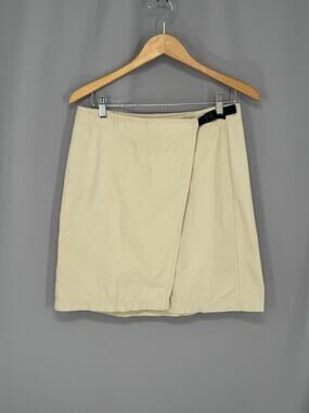 Vtg Patagonia Wrap Skirt Women Size 10 Beige Nylon Hiking Outdoor Gorpcore